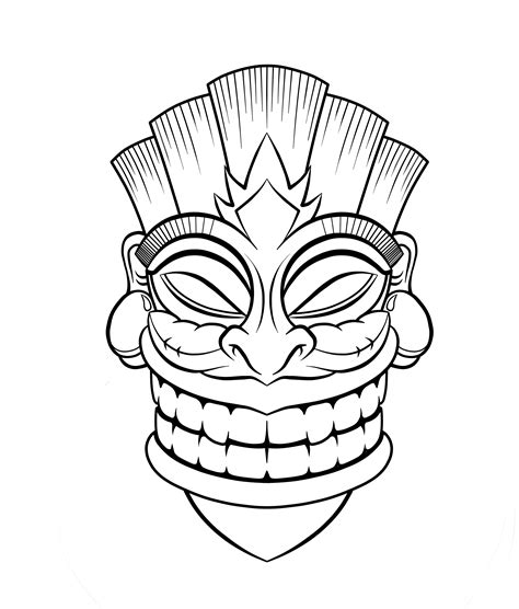 tiki mask printable.